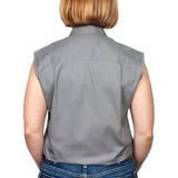 Just Country Womens Kerry Sleeveless Workshirt - Steel Grey