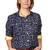 Just Country Womens Abbey Full Button Print Shirt - Navy/Star Flowers