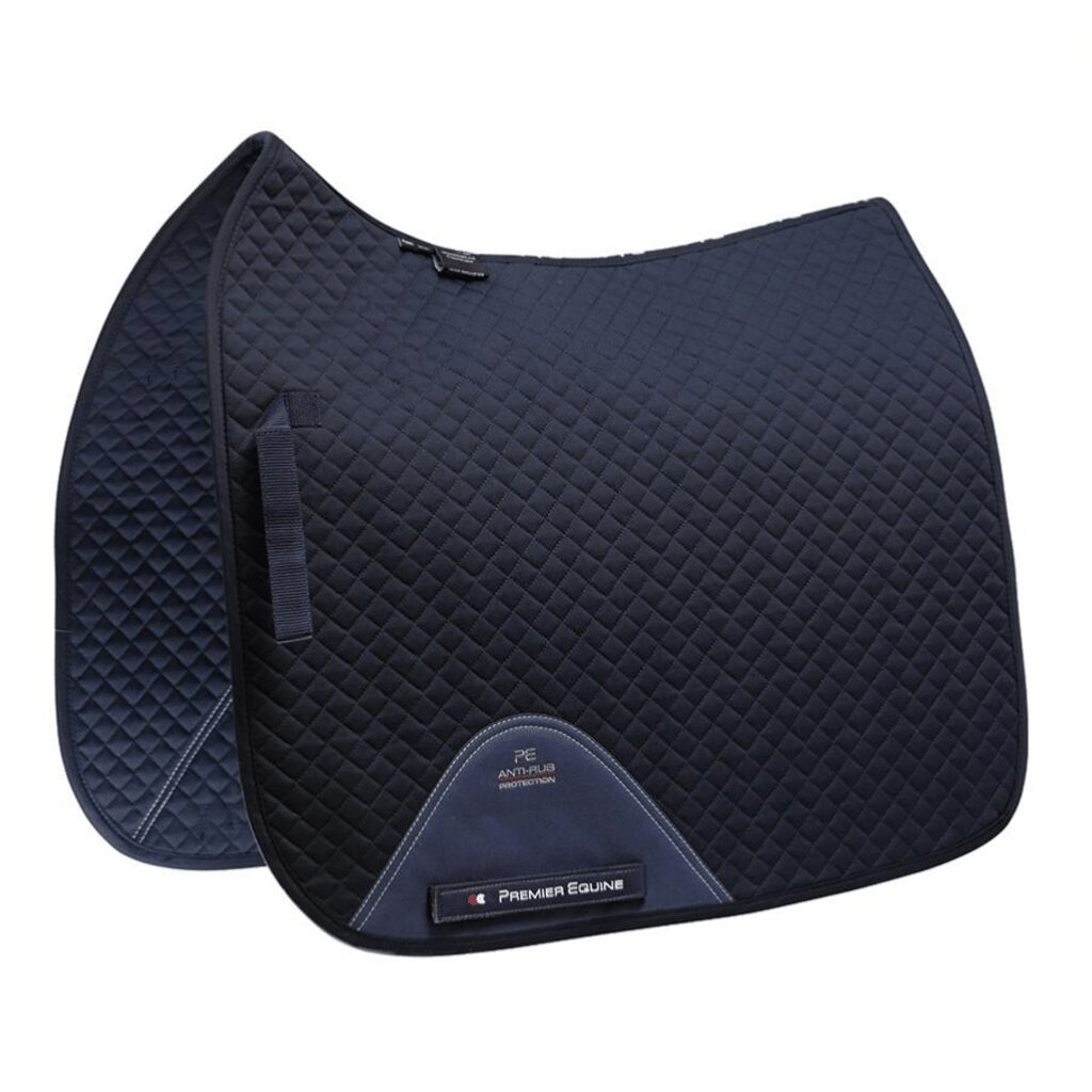 Premier_Equine_Plain_Cotton_Quilted_Dressage_Saddle_Pad_Navy
