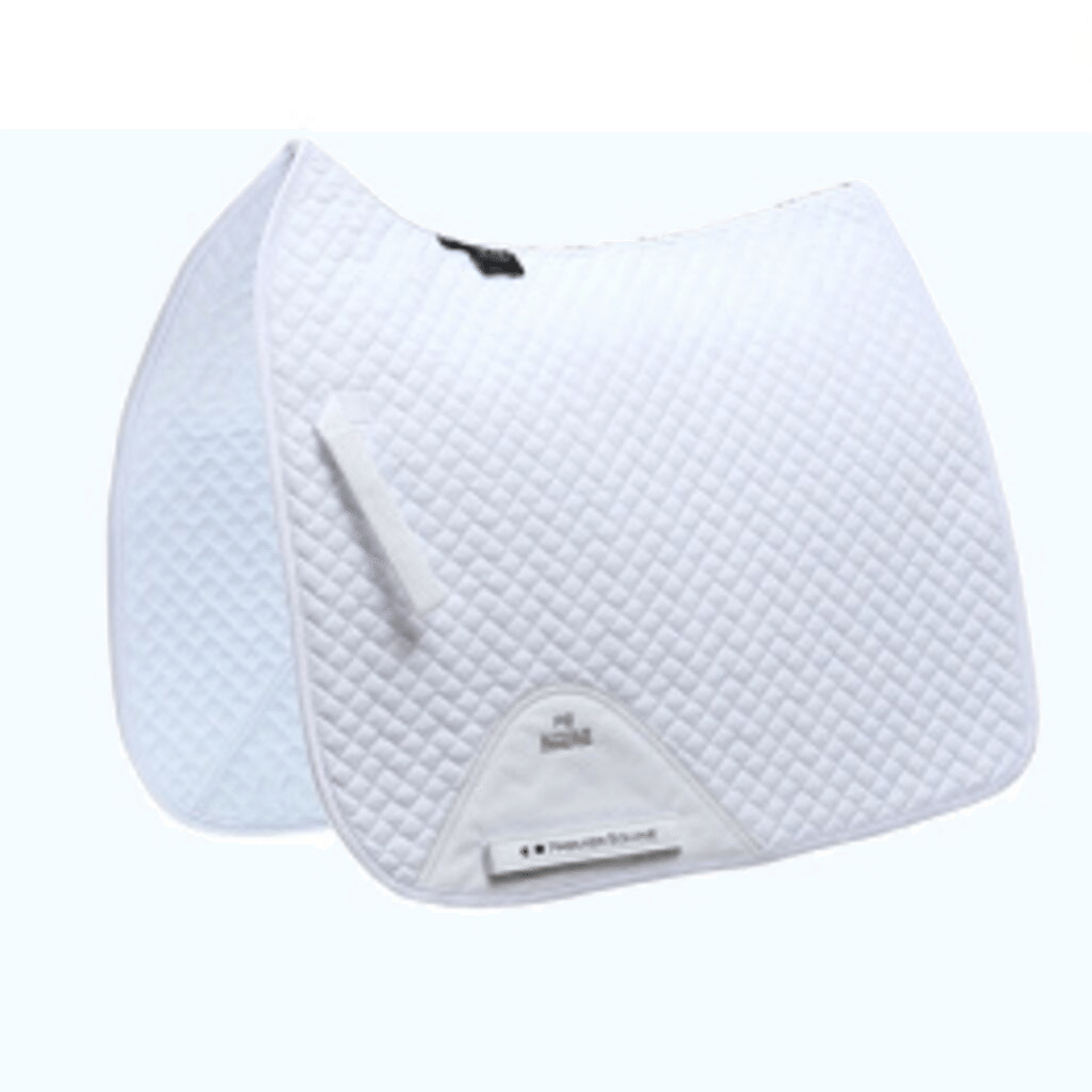 Premier_Equine_Plain_Cotton_Quilted_Dressage_Saddle_Pad_White