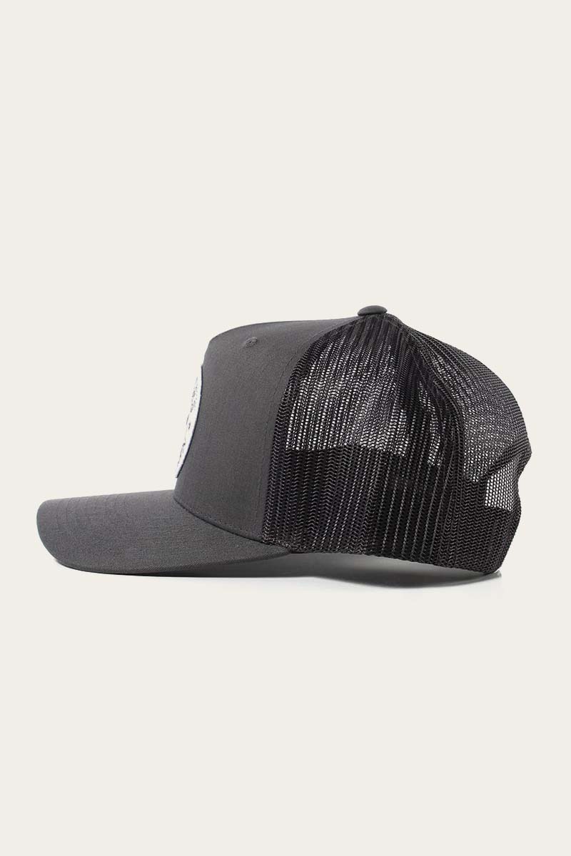 Ringers Western Signature Bull Trucker Cap - Charcoal/Charcoal/White