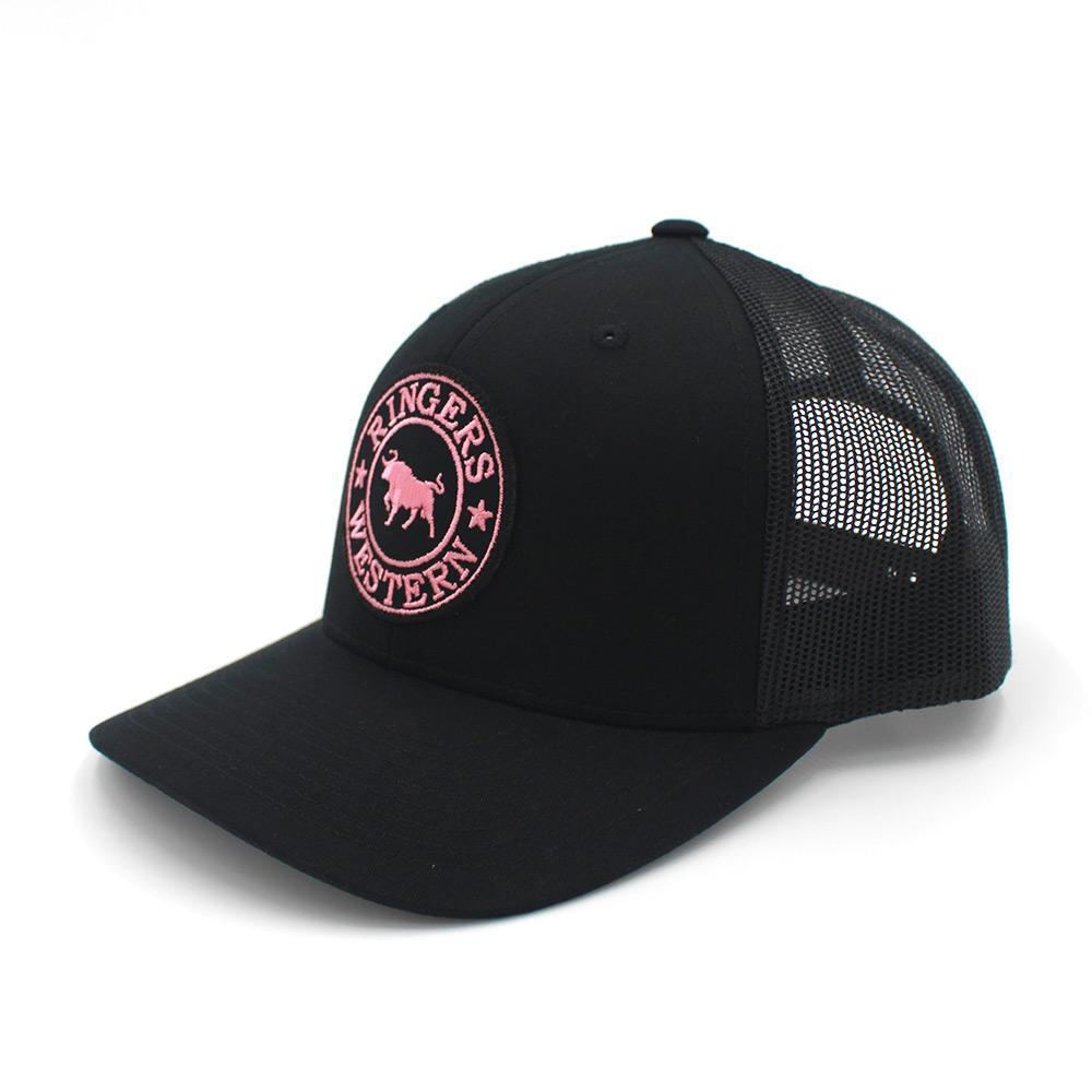 Black Signature Bull Trucker Cap Black/Pink