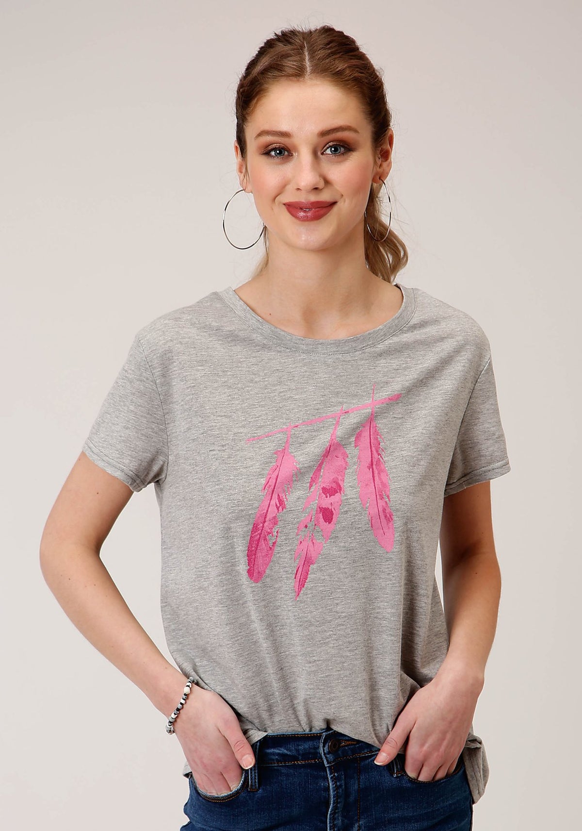 Roper Womens Five Star Collection Tee - Solid Grey