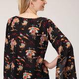 Roper Womens Five Star Collection Blouse Print - Black