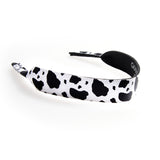 Sunglass Strap Black/ White Cowhide