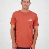Swanndri Mens Elevate Print Tee - Teracotta/White