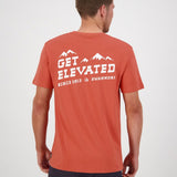 Swanndri Mens Elevate Print Tee - Teracotta/White