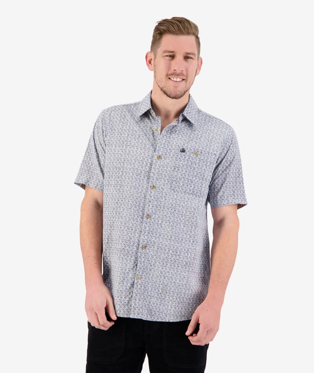 Swanndri Mens Opotiki Shirt - Navy