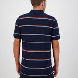 Swanndri Mens Concord Stripe Polo - Navy