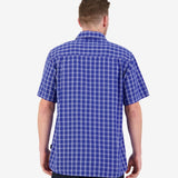 Swanndri Mens Russell Shirt - Mid Blue Check