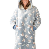 Thomas Cook Womens Snuggle Hoodie - Grey/Blue