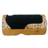 Toprail Equine Mickey Square Black Hair On Hide Pad