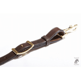 Leather Show Breastplate 3 Studs Dark Plait