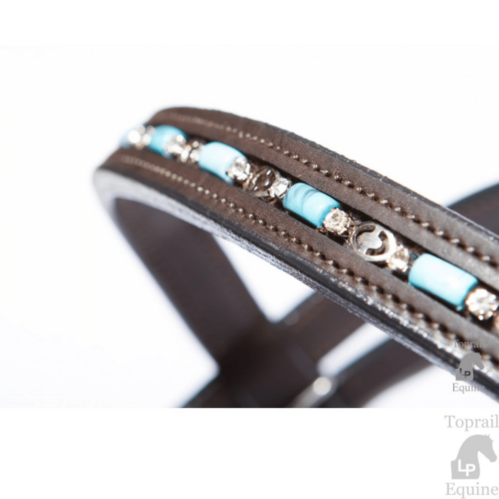 Leather Bridle w/Turquoise Beading