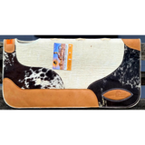 Toprail Equine Longhorn Square White Hair On Hide Pad
