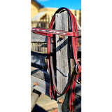 Leather Bridle Pink Beading