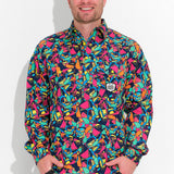TradeMutt Mens Ventura Half Button Workshirt