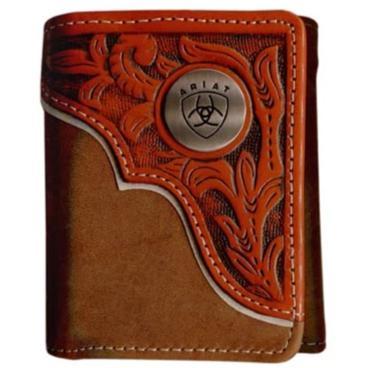 Ariat Tri Fold Wallet - Brown/Tan WLT3112A
