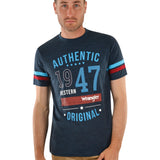 Wrangler Mens Dimitri Tee - Navy Marle