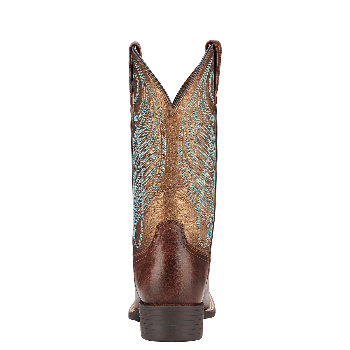 Ariat Womens Round Up Wide Square Toe - Yukon Brown/Bronze