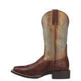 Ariat Womens Round Up Wide Square Toe - Yukon Brown/Bronze