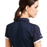Ariat Womens Bandera 1/4 Zip Polo - Navy