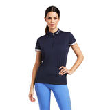 Ariat Womens Bandera 1/4 Zip Polo - Navy