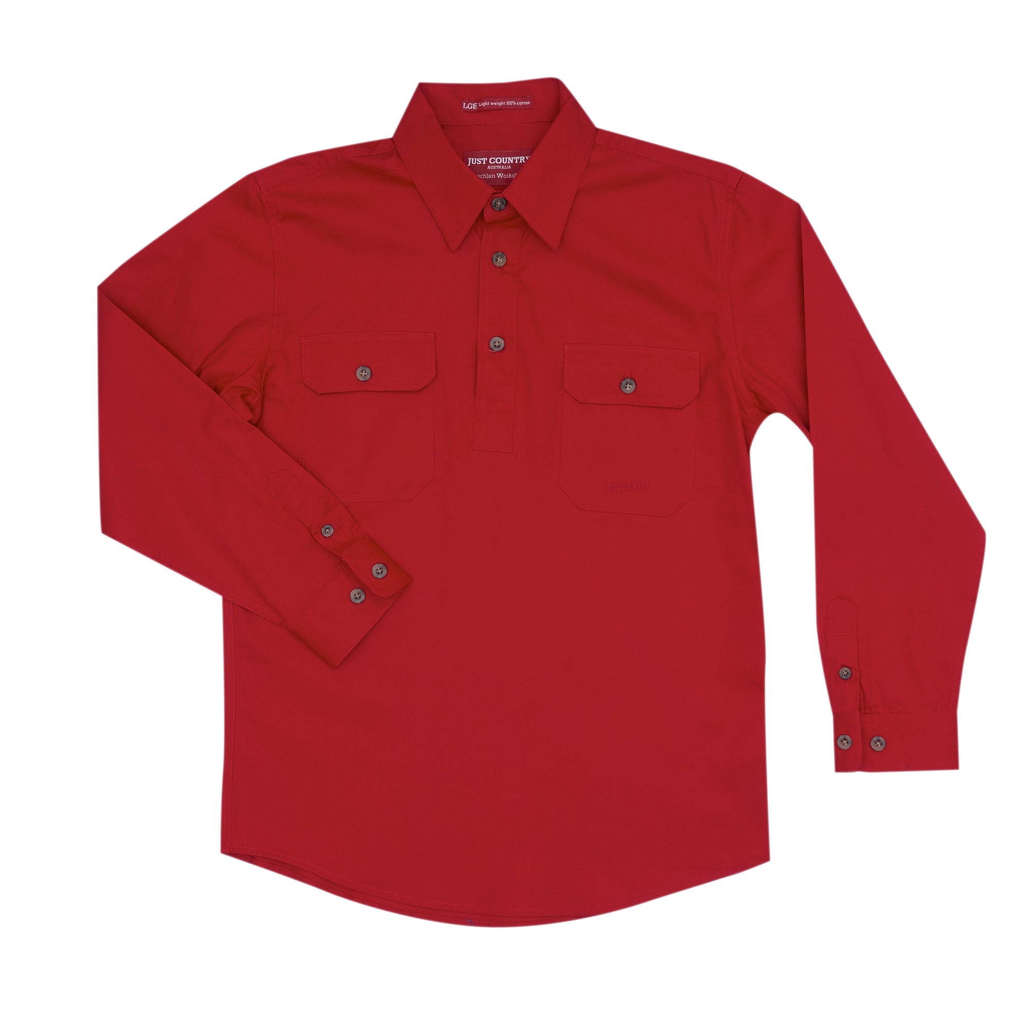 Just Country Workshirt Boys Lachlan Chilli