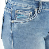 Pure Western Crisscross Relax Rider Jean 36 Leg - Moonshine