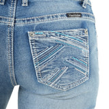 Pure Western Crisscross Relax Rider Jean 36 Leg - Moonshine