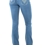 Pure Western Womens Ziggy Boot Cut Jean - Retro Blue