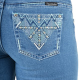 Pure Western Womens Ziggy Boot Cut Jean - Retro Blue