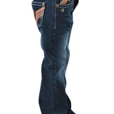 Pure Western Girls Aztec Boot Cut Jean - Darkest Night
