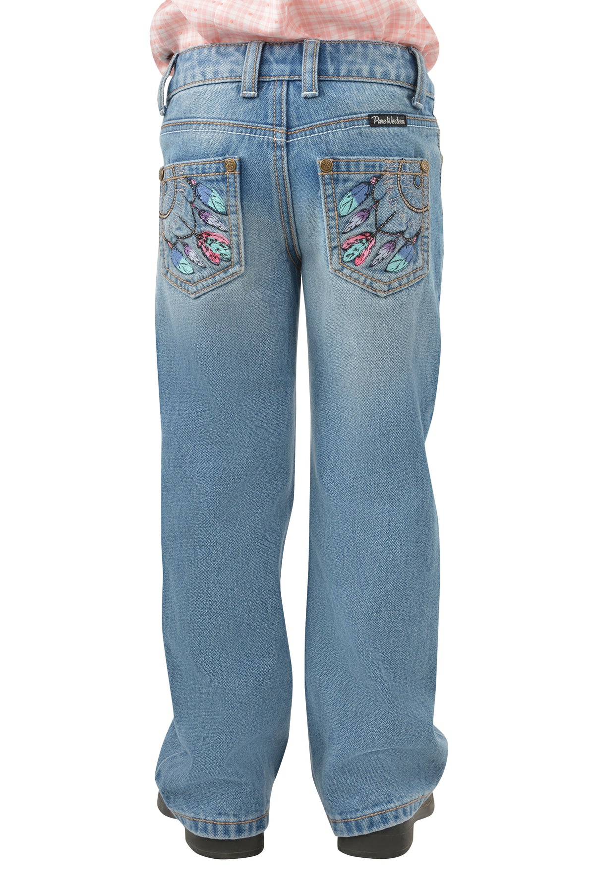 Pure Western Girls Sunny Boot Cut Jean - Faded Blue