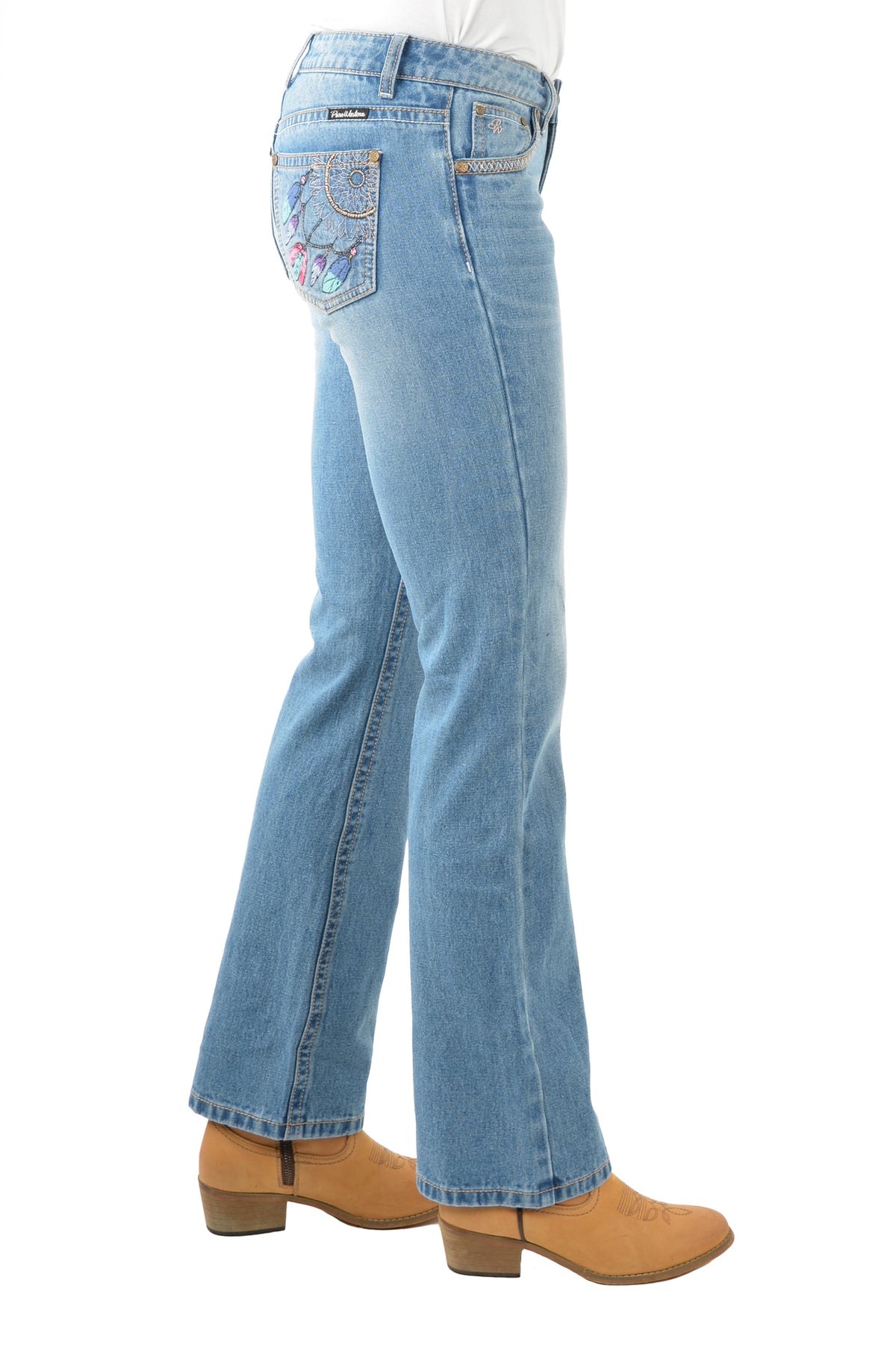 Pure Western Womens Sunny Boot Cut Jean - Faded Blue