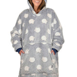 Thomas Cook Adults Sheep Snuggle Hoodie - Grey/Blue
