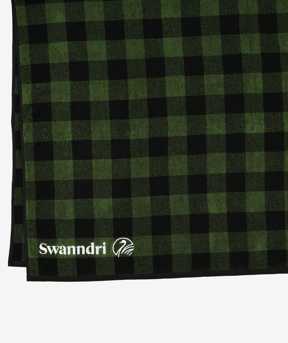 Swanndri Beach Towel - Olive/Black Check