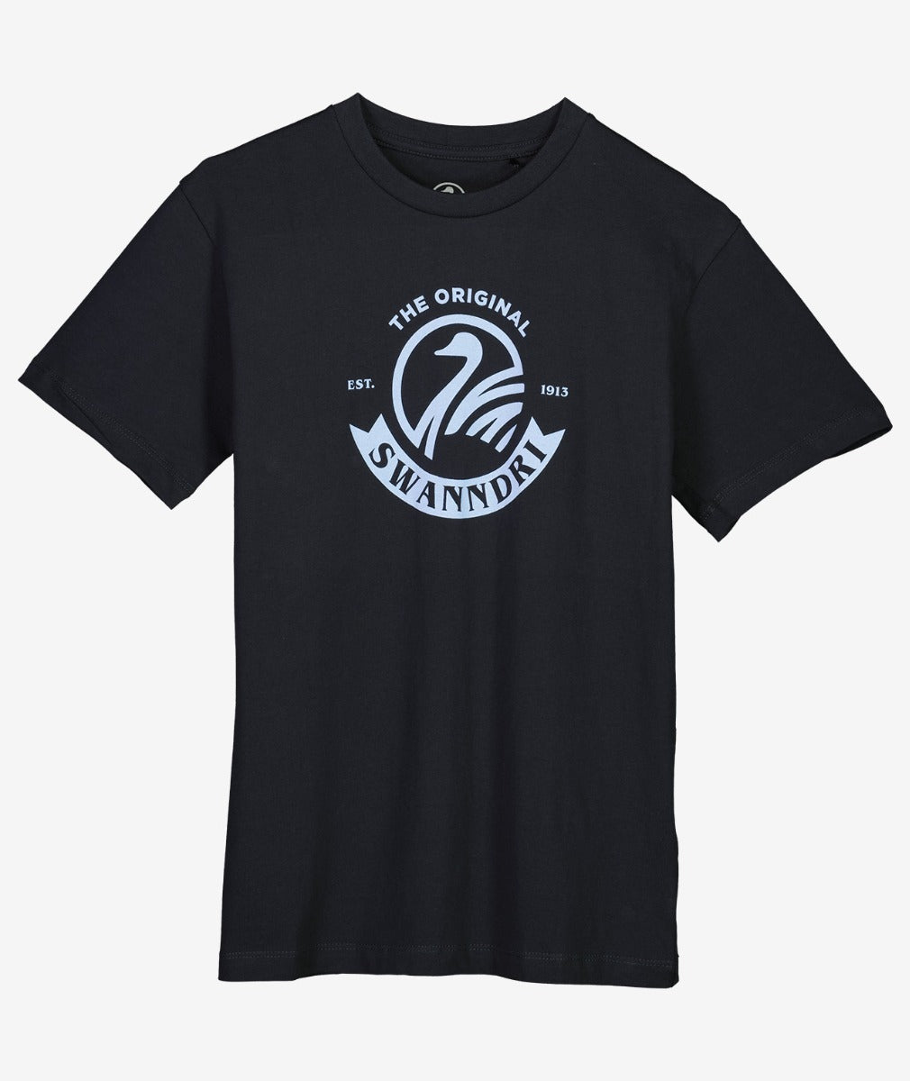 Swanndri Kids Whitney Print T Shirt - Washed Black