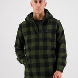 Swanndri Mens Reidston Wool Annorak - Olive/Black Check