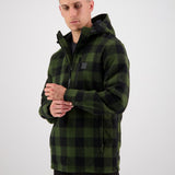 Swanndri Mens Reidston Wool Annorak - Olive/Black Check
