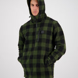 Swanndri Mens Reidston Wool Annorak - Olive/Black Check