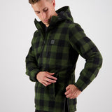 Swanndri Mens Reidston Wool Annorak - Olive/Black Check