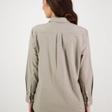 Swanndri Womens Catalina Boyfriend Shirt - Taupe
