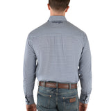 Wrangler Mens Porter Print Shirt - Navy/White
