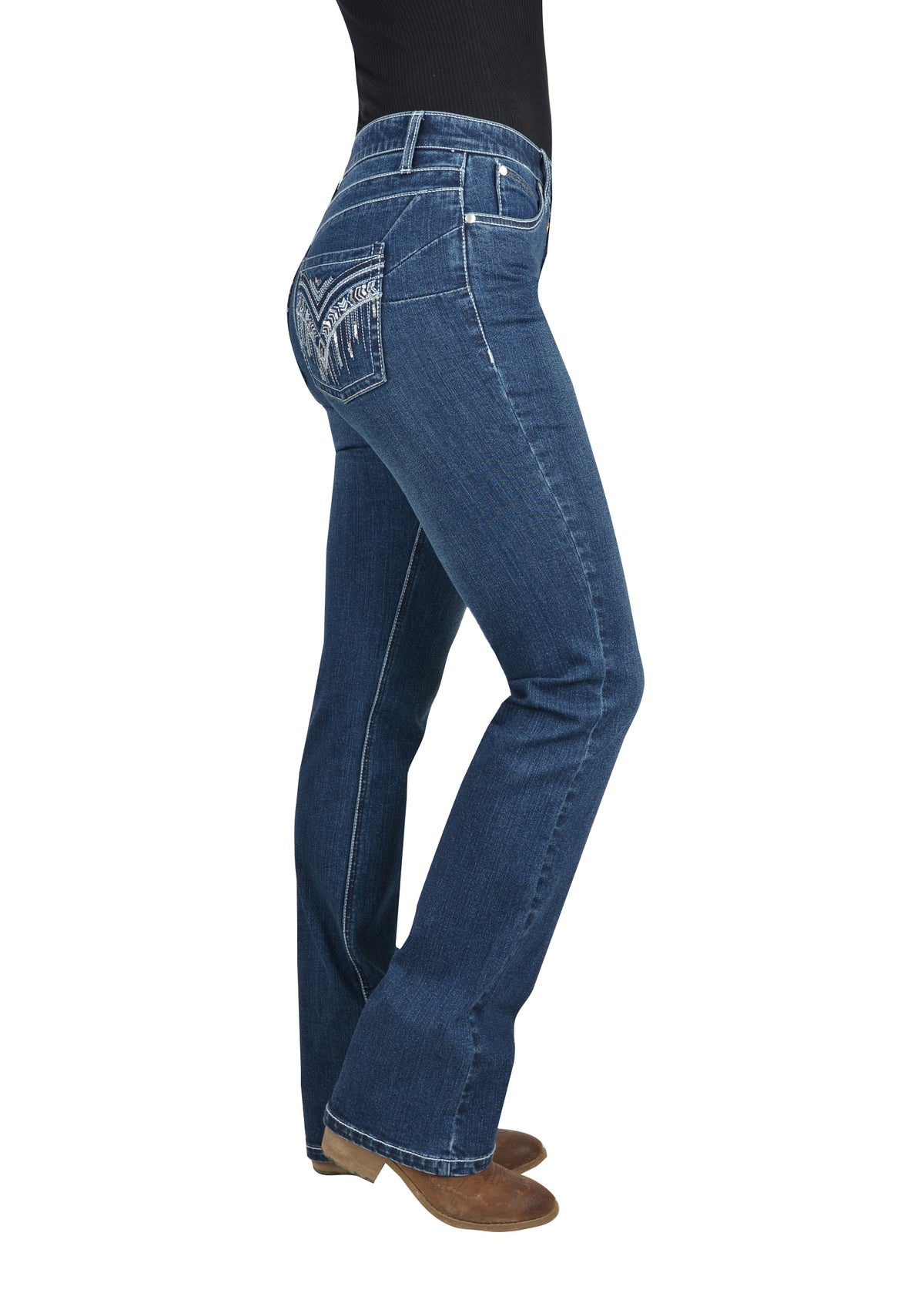 Wrangler Womens Q Baby Booty Up Windsong Jean - Marine Blue